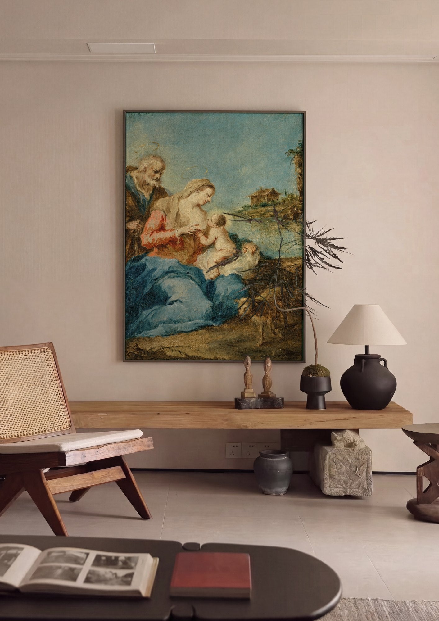 Quadro Decorativo A Sagrada Família - Francesco Guardi | quadro emoldurado na parede