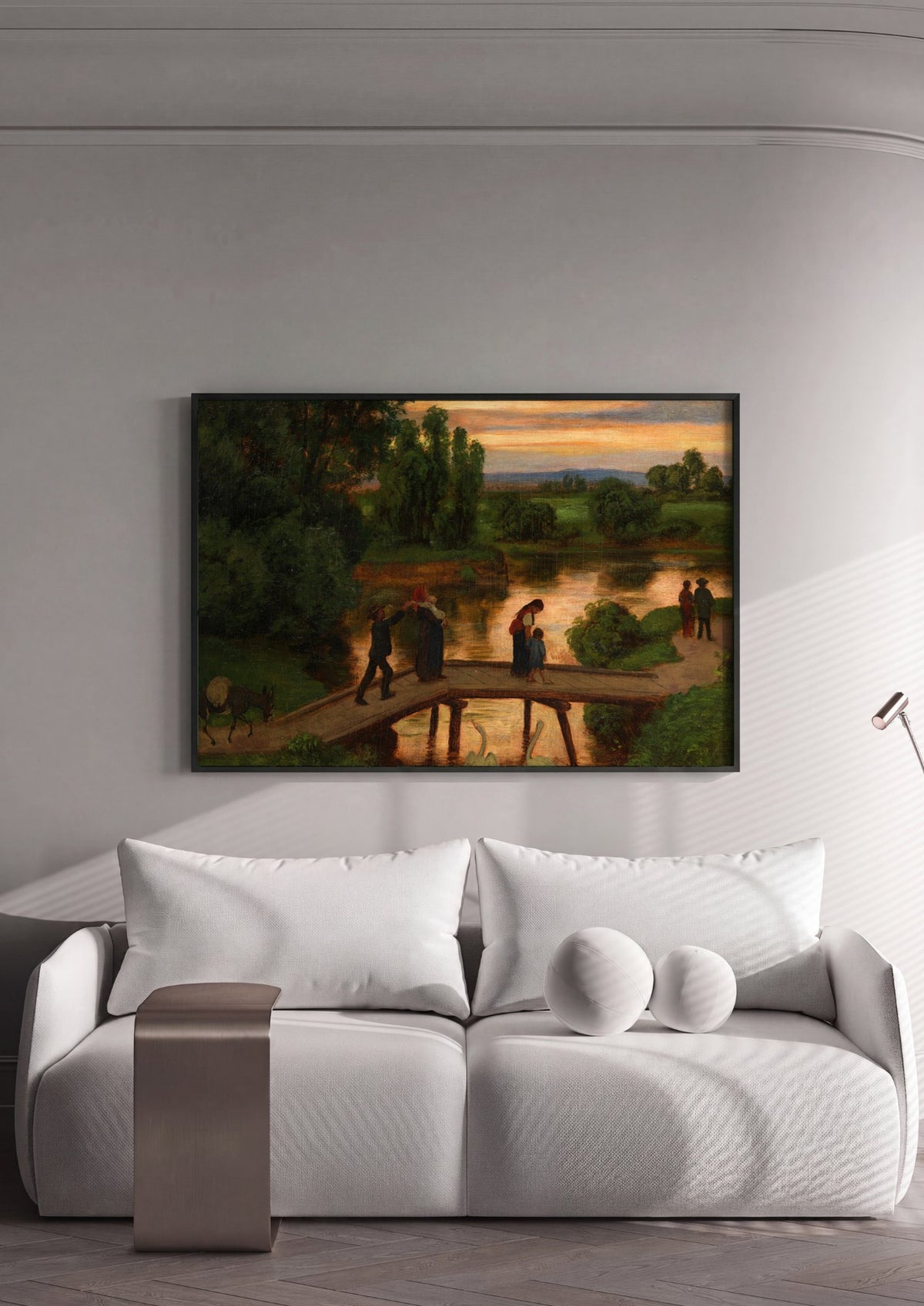 Quadro Decorativo Crepúsculo no Lago - Hans Thoma | quadro emoldurado na parede