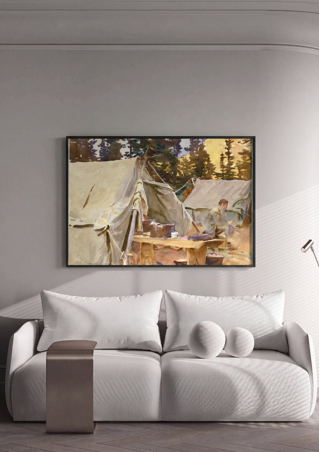 Quadro Decorativo Acampamento nas Montanhas - John Singer Sargent | quadro emoldurado na parede