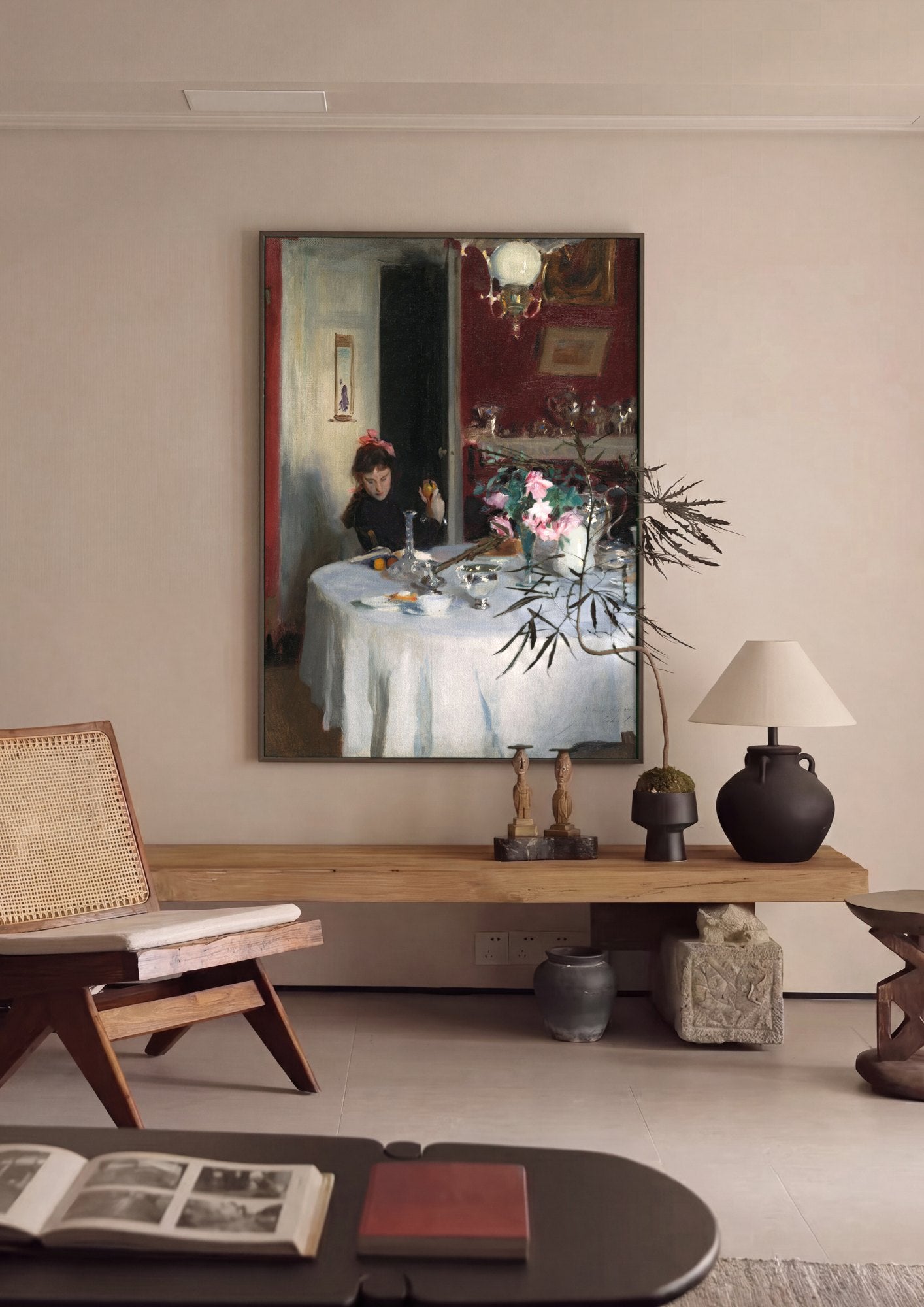 Quadro Decorativo A Mesa de Jantar - John Singer Sargent | quadro emoldurado na parede