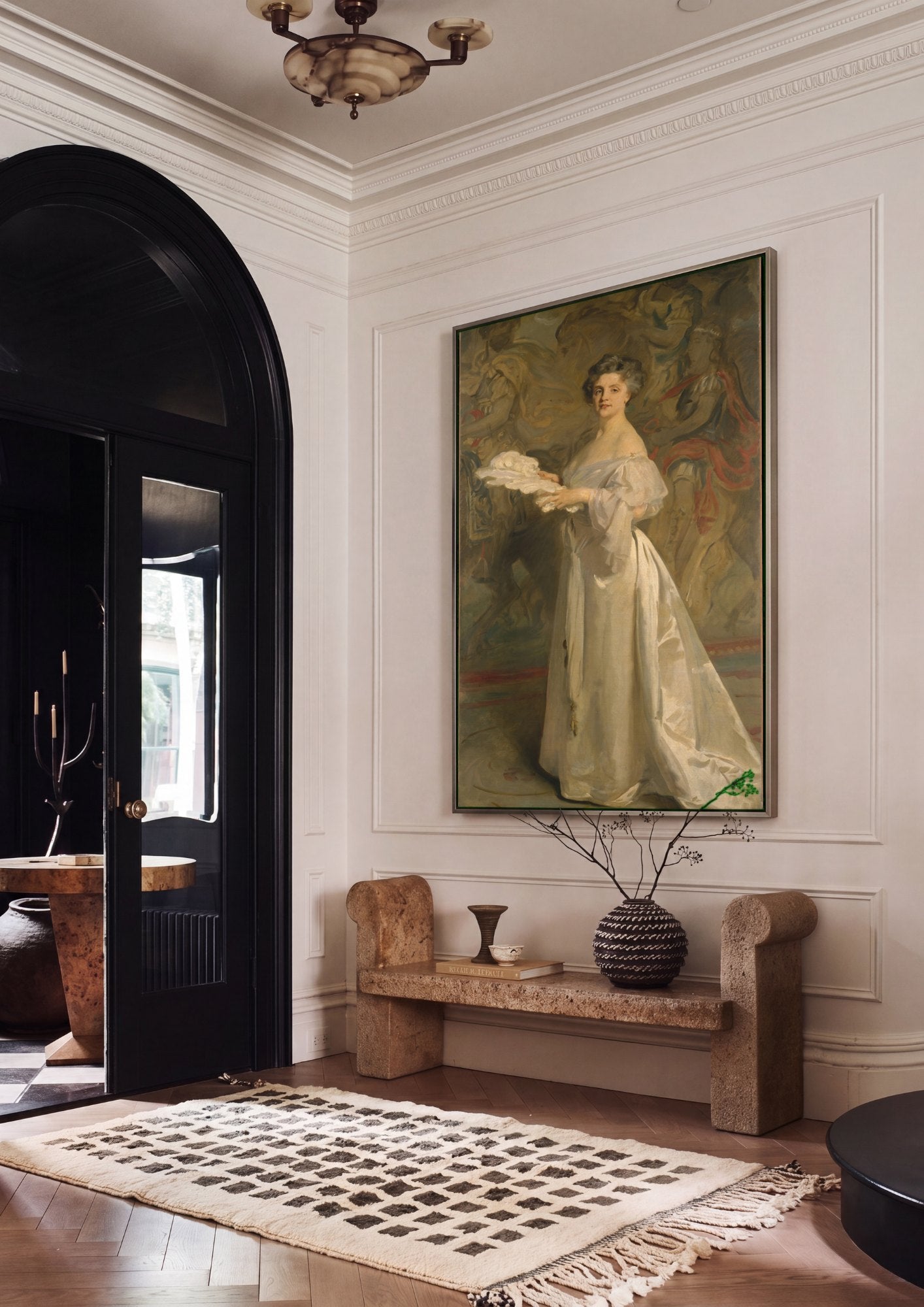 Quadro Decorativo Senhora com Leque - John Singer Sargent | quadro emoldurado na parede