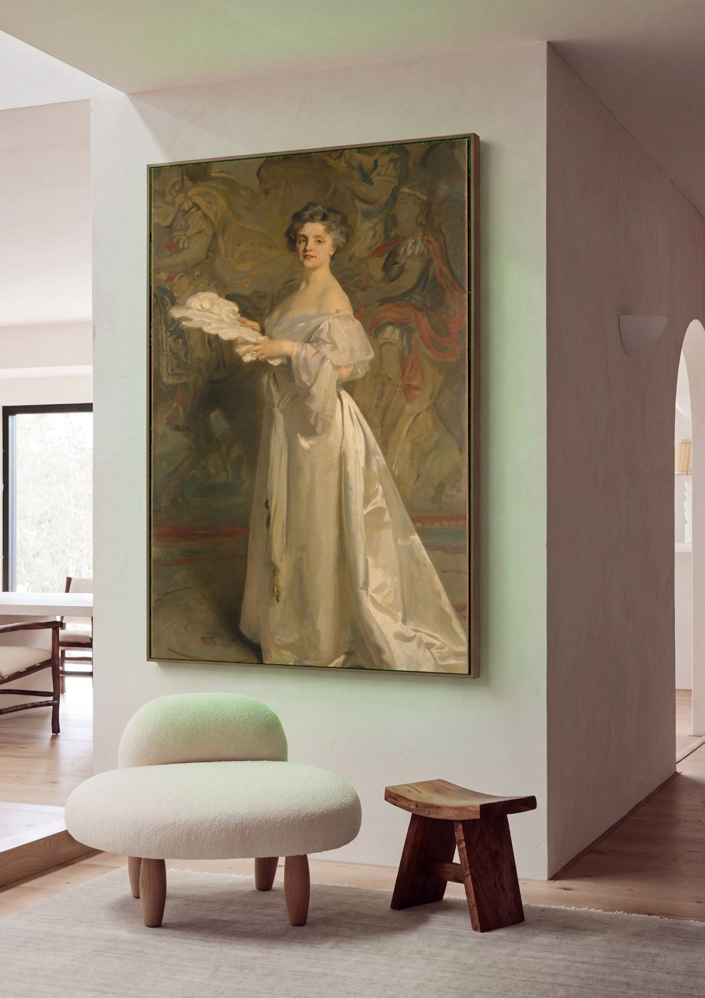 Quadro Decorativo Senhora com Leque - John Singer Sargent | quadro emoldurado na parede