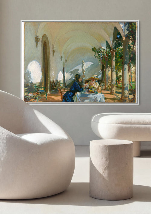 Quadro Decorativo 'Two Women Asleep in a Punt' - John Singer Sargent em ambiente decorado