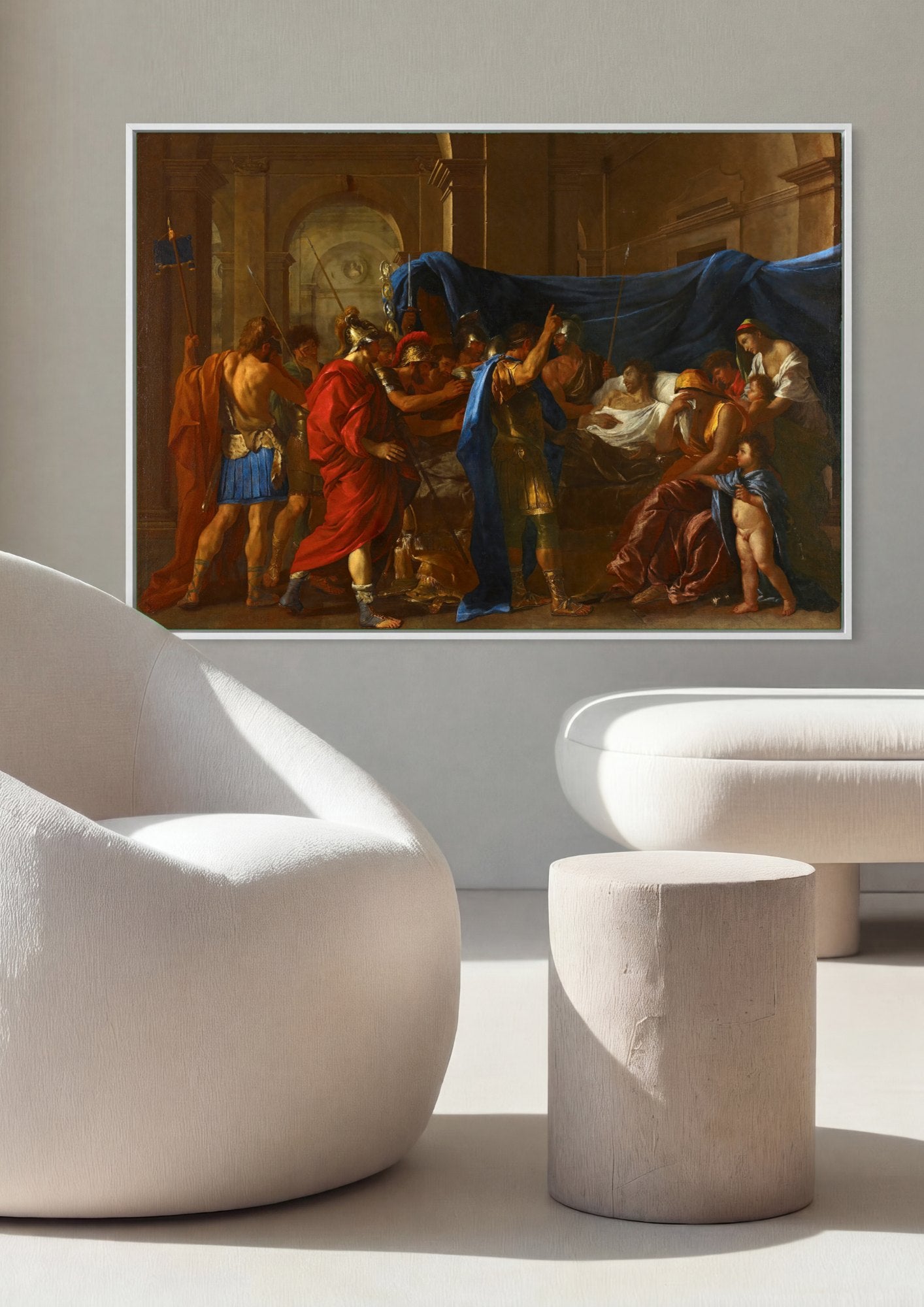 Quadro Decorativo A Morte de Germânico - Nicolas Poussin | quadro emoldurado na parede