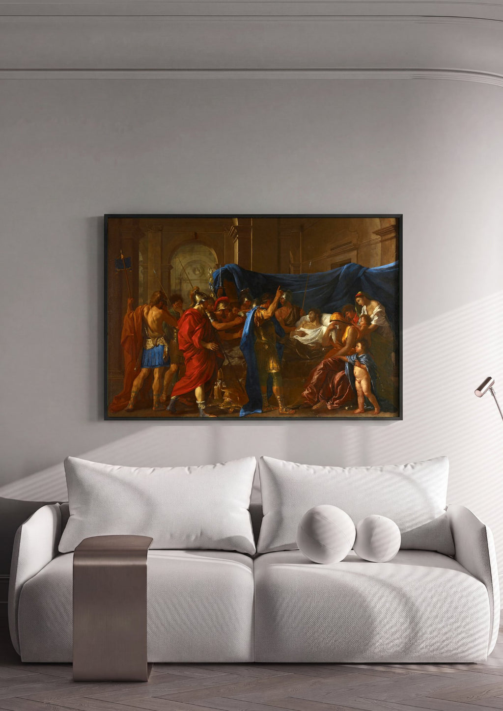 Quadro Decorativo A Morte de Germânico - Nicolas Poussin | quadro emoldurado na parede