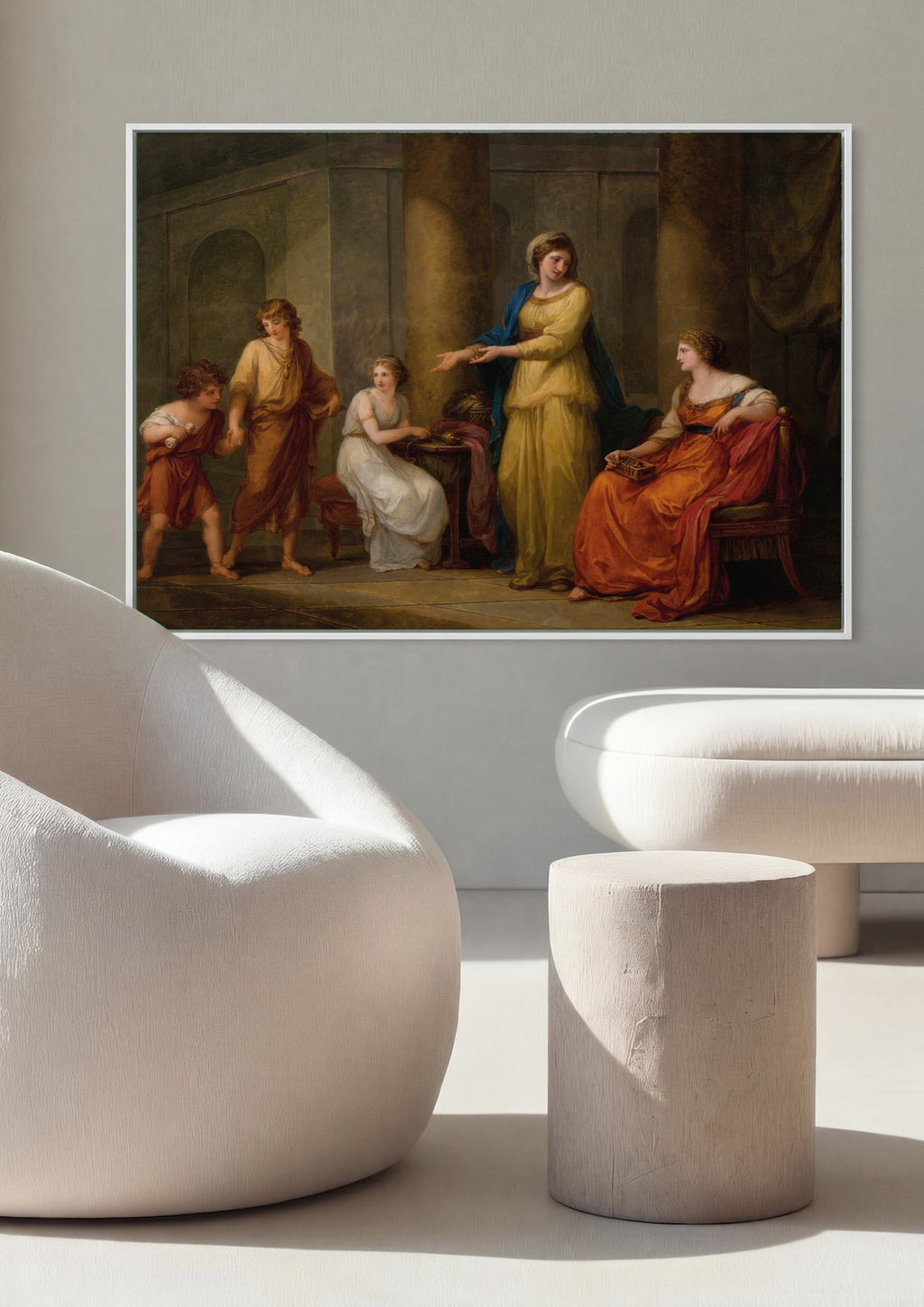Quadro Decorativo A Família de Darius Antes de Alexandre - Angelica Kauffmann | quadro emoldurado na parede