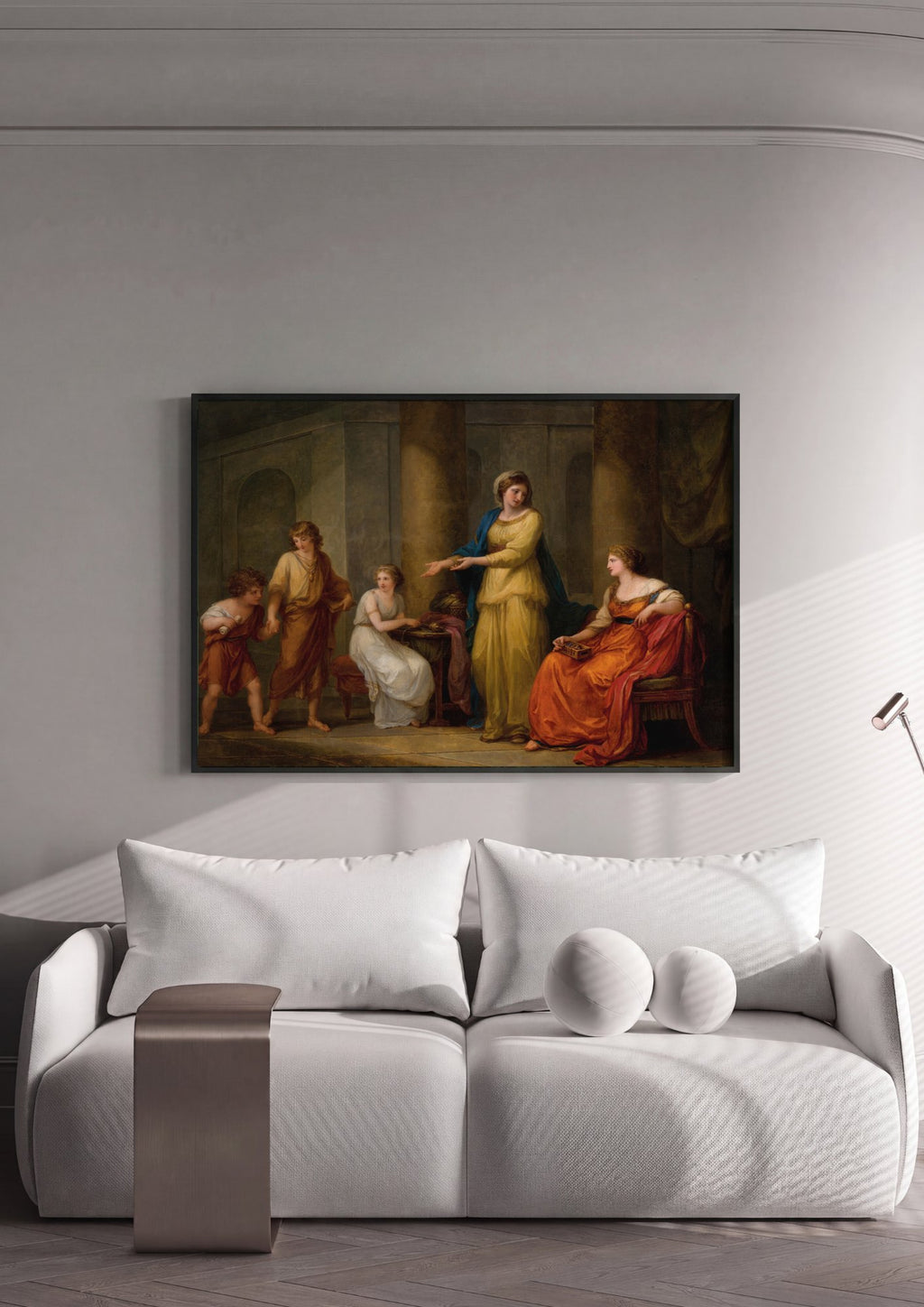 Quadro Decorativo A Família de Darius Antes de Alexandre - Angelica Kauffmann | quadro emoldurado na parede