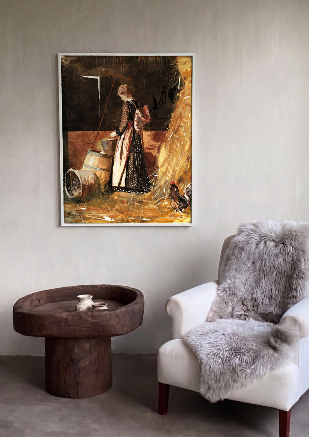 Quadro Decorativo Apanhadora de Ovos - Winslow Homer | quadro emoldurado na parede