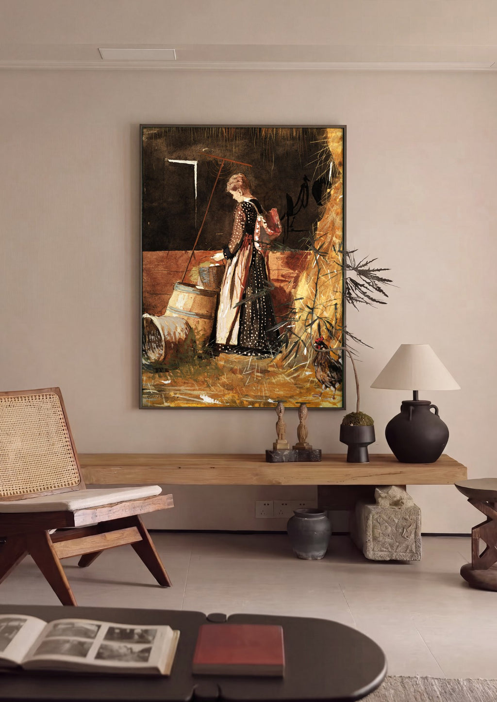 Quadro Decorativo Apanhadora de Ovos - Winslow Homer | quadro emoldurado na parede