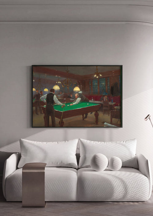 Quadro Decorativo 'Noite no Bilhar' - Jean Béraud em ambiente decorado