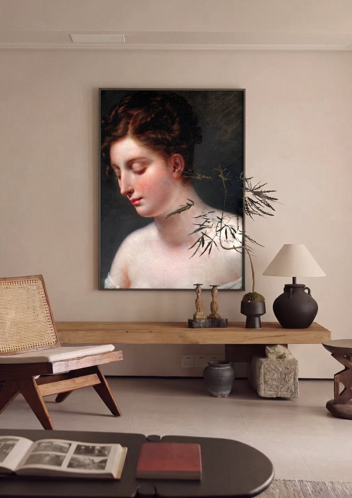 Quadro Decorativo Mademoiselle Lange - Anne-Louis Girodet | quadro emoldurado na parede