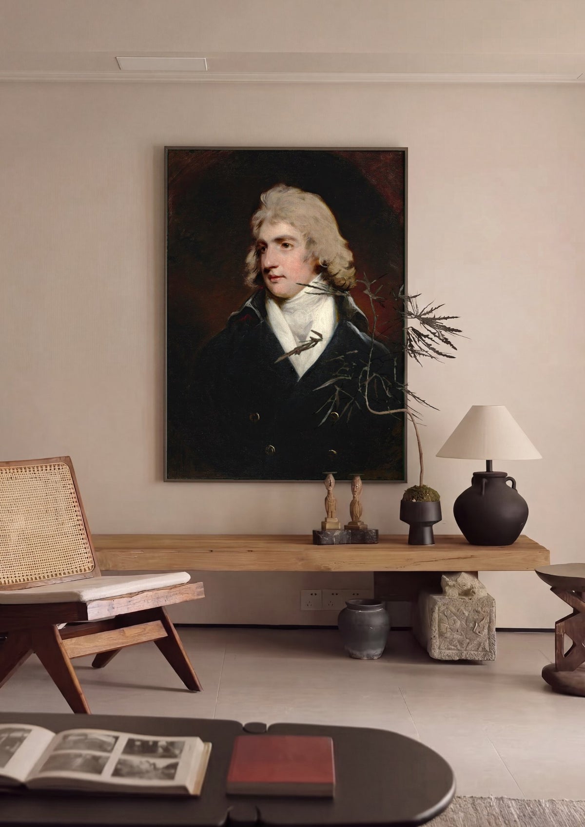 Quadro Decorativo Retrato de Jovem - John Hoppner | quadro emoldurado na parede