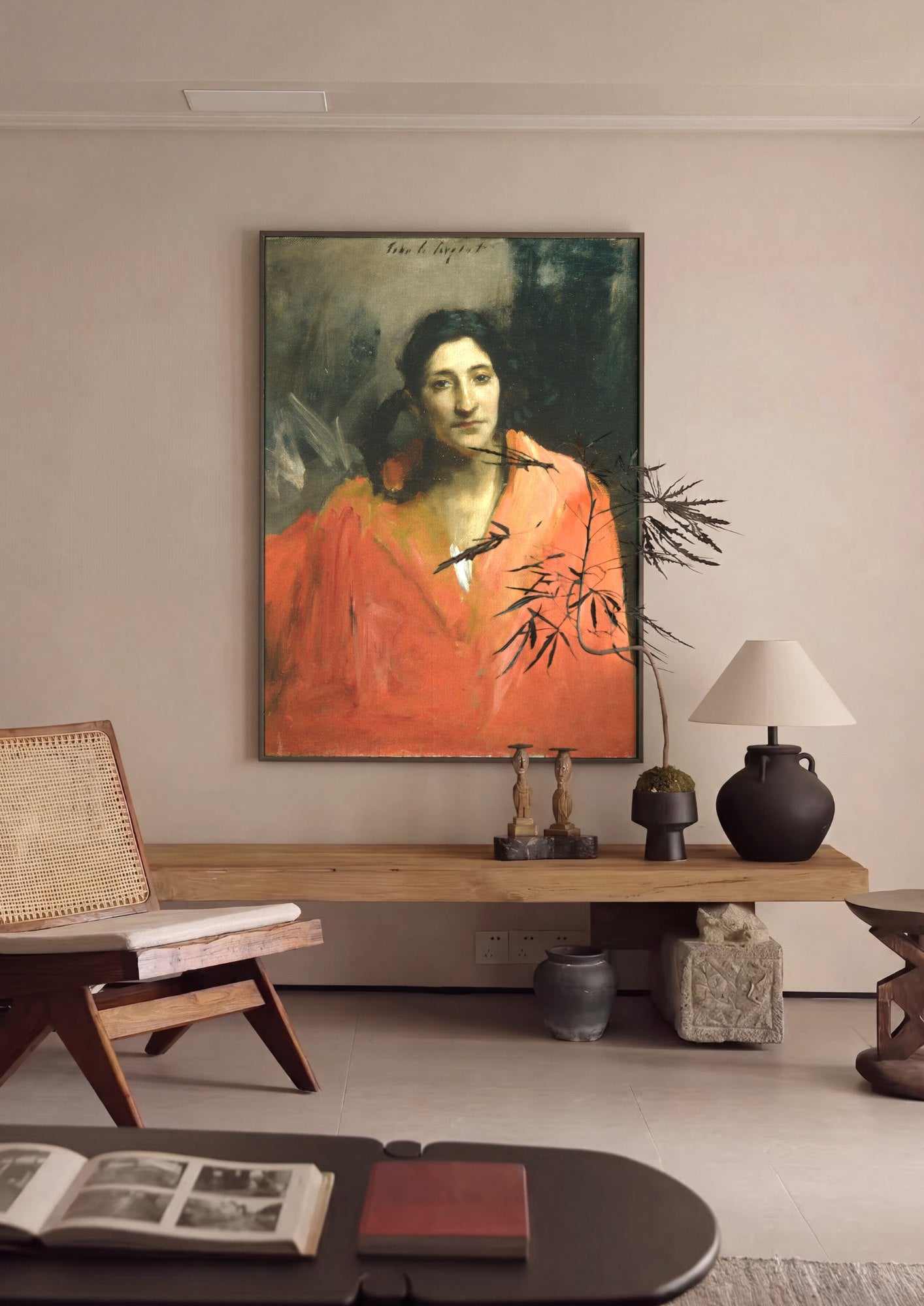 Quadro Decorativo Retrato de Mulher - John Singer Sargent | quadro emoldurado na parede