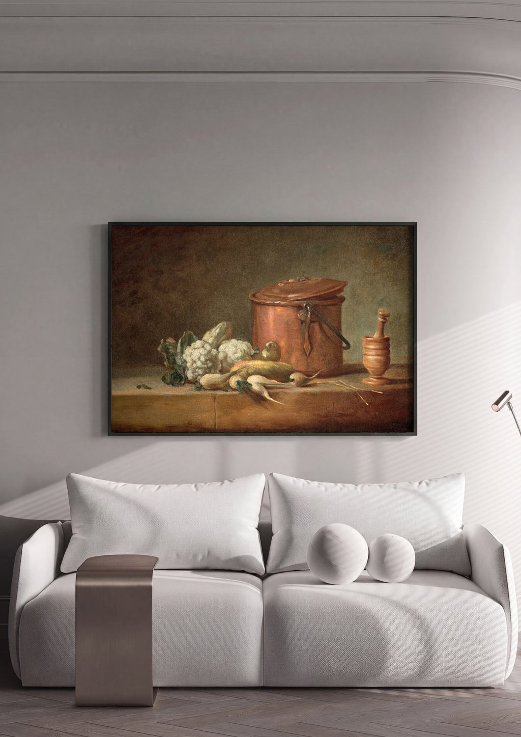 Quadro Decorativo Natureza-Morta com Panela de Cobre - Chardin | quadro emoldurado na parede