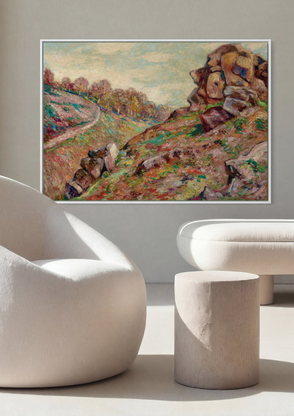 Quadro Decorativo Paisagem Rochosa - Armand Guillaumin | quadro emoldurado na parede