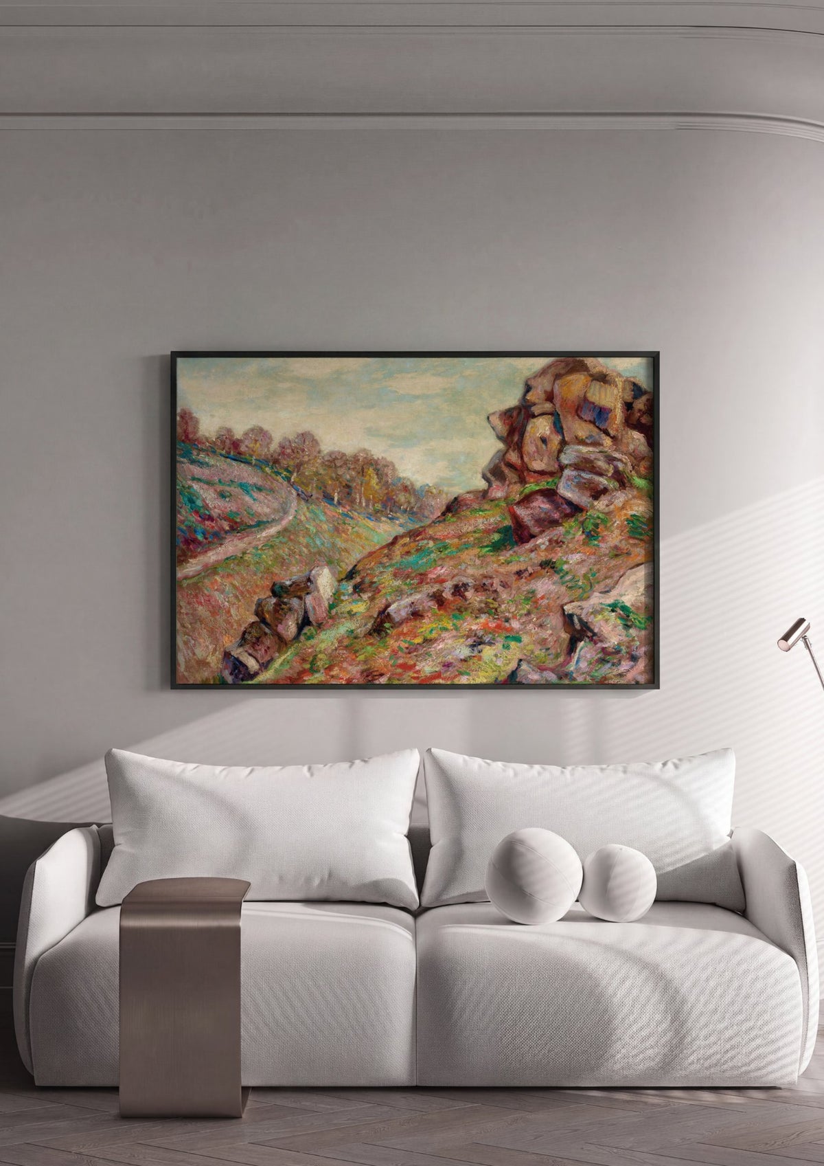 Quadro Decorativo Paisagem Rochosa - Armand Guillaumin | quadro emoldurado na parede