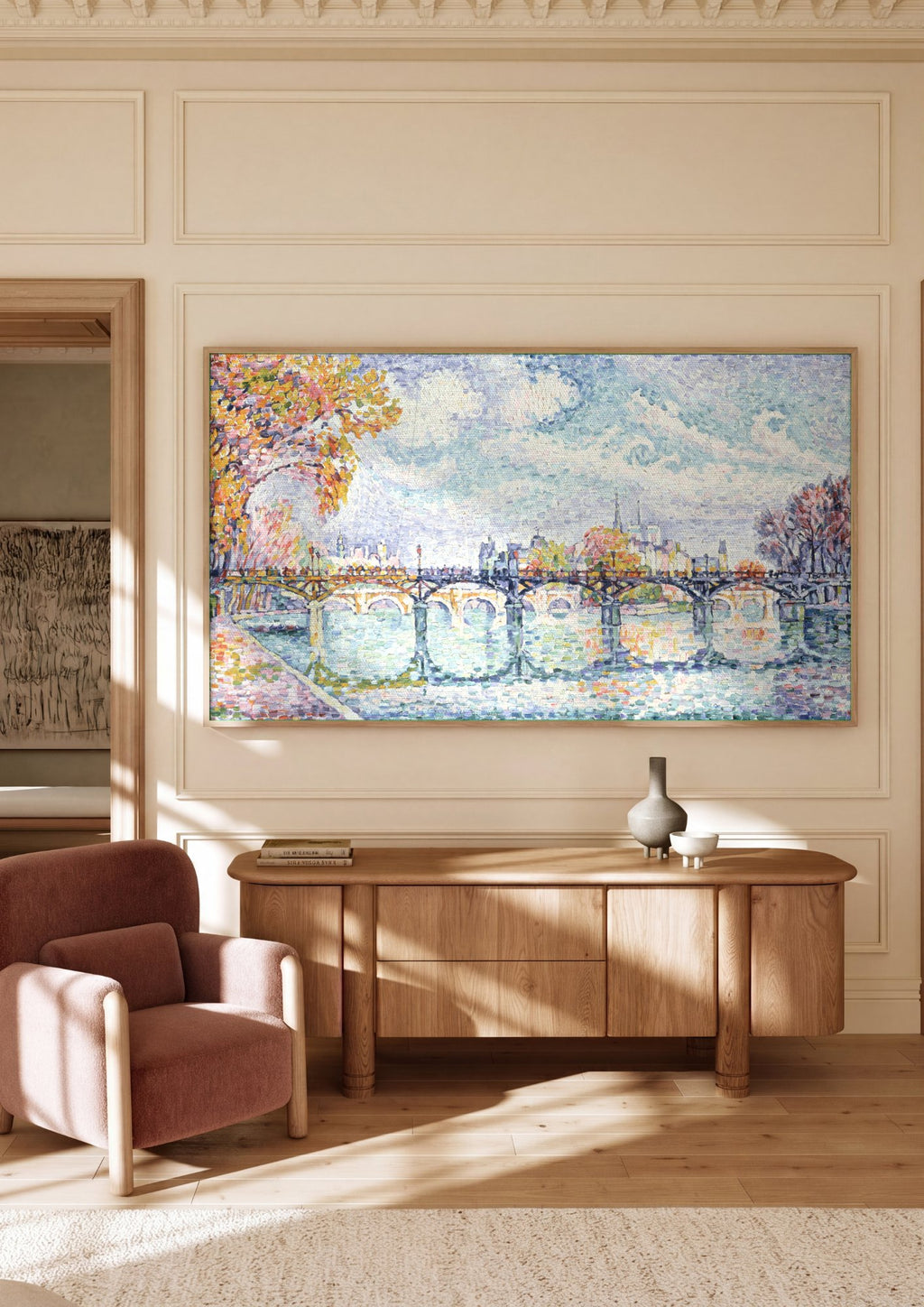 Quadro Decorativo A Ponte das Artes - Signac | quadro emoldurado na parede