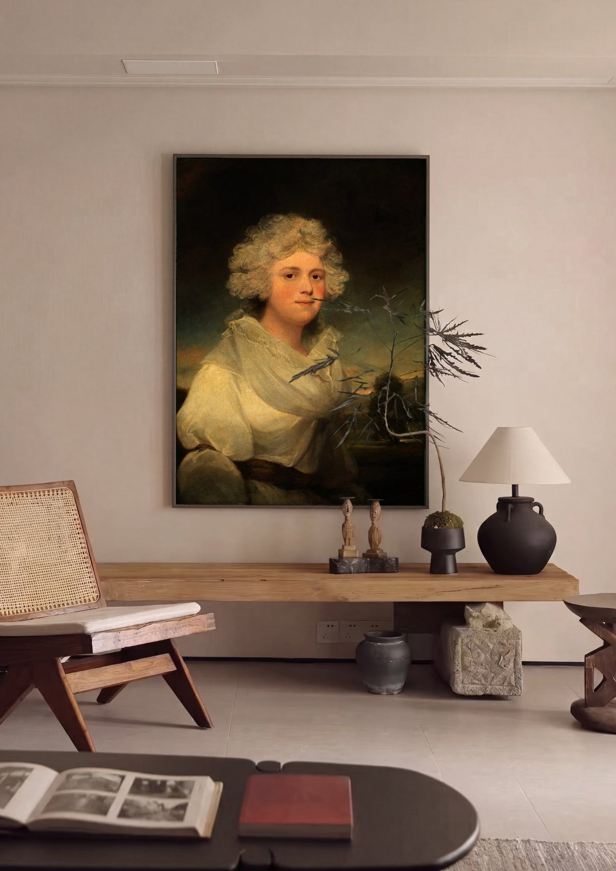 Quadro Decorativo Retrato de Mulher - John Hoppner | quadro emoldurado na parede