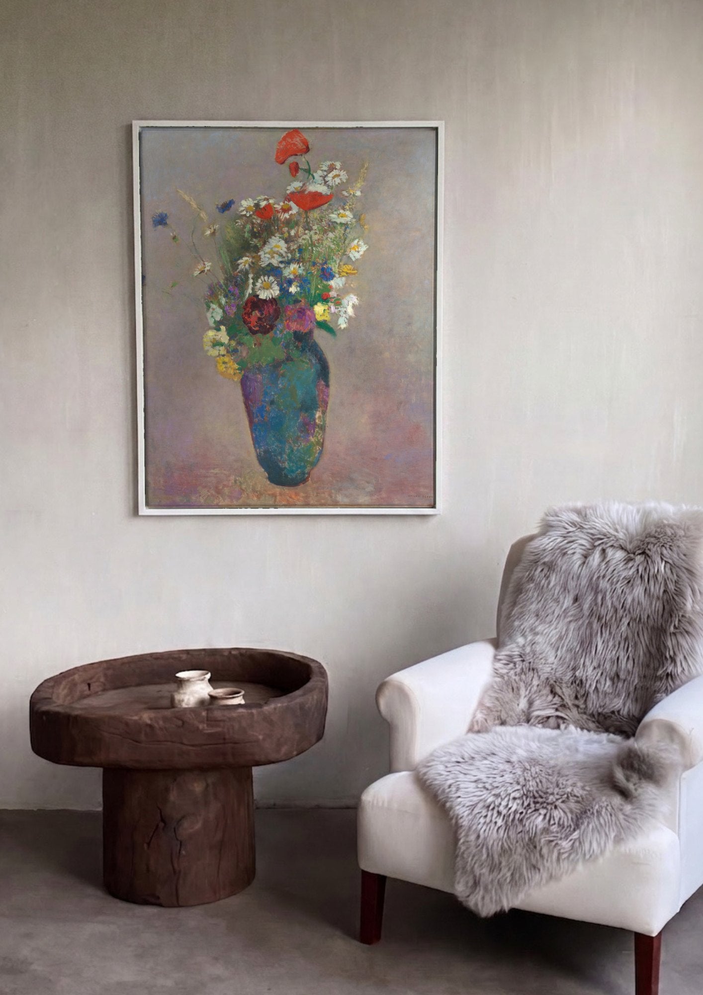Quadro Decorativo 'Vaso de Flores' - Odilon Redon | quadro emoldurado na parede