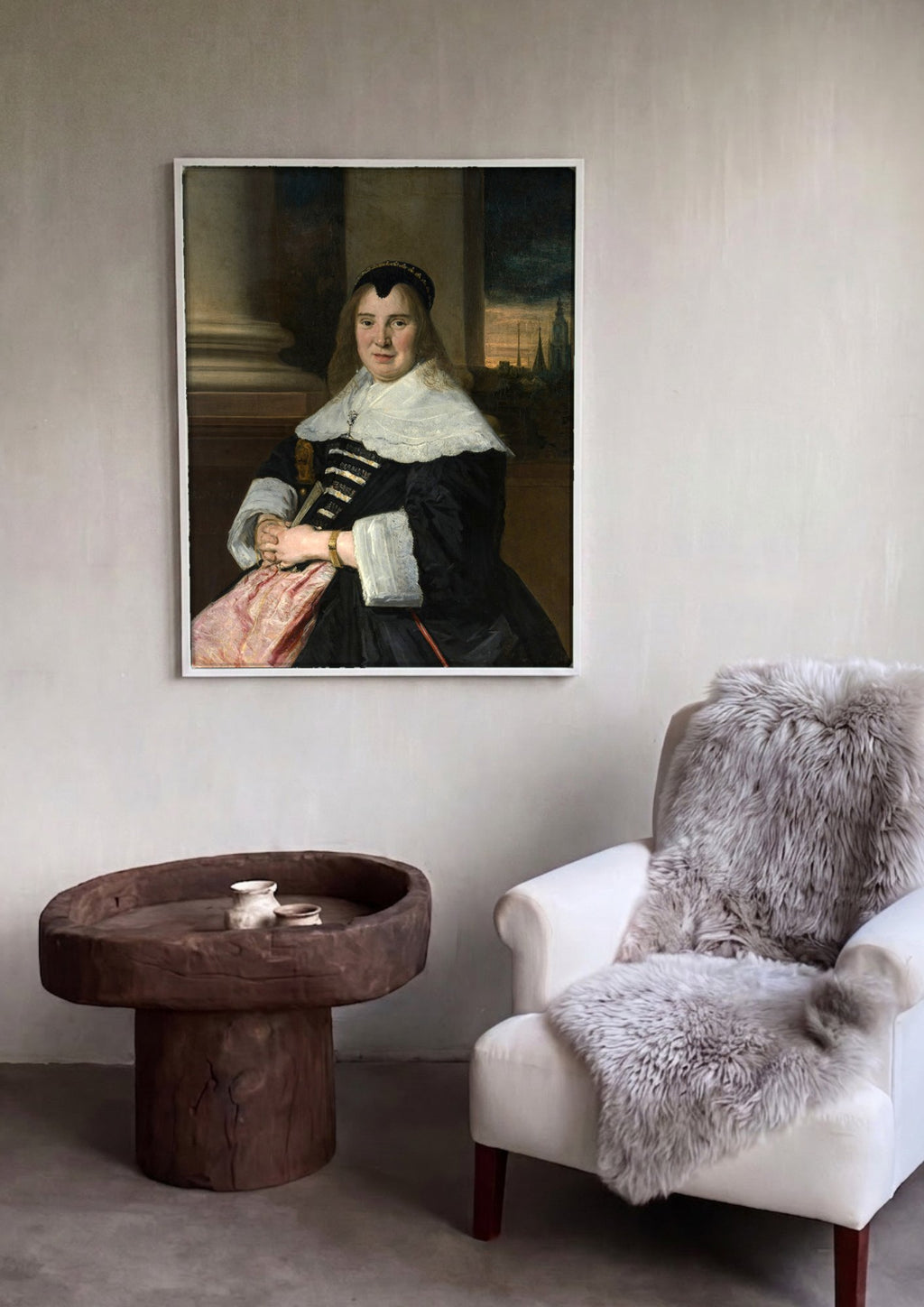 Quadro Decorativo Retrato de Mulher - Frans Hals | quadro emoldurado na parede