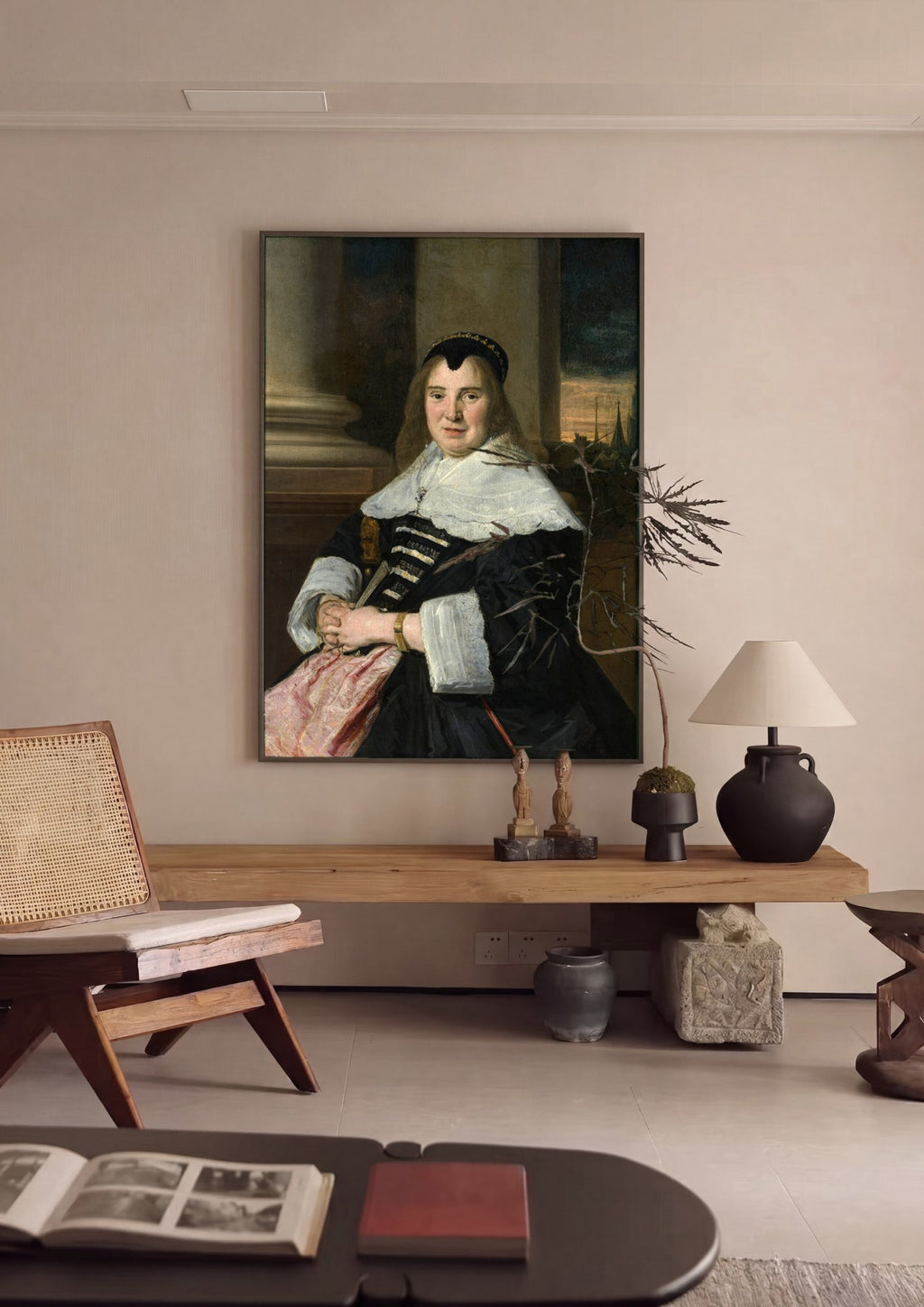 Quadro Decorativo Retrato de Mulher - Frans Hals | quadro emoldurado na parede