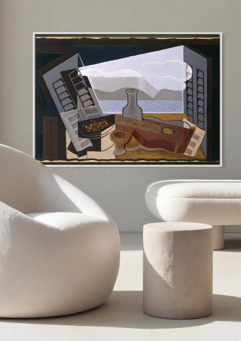 Quadro Decorativo A Janela Aberta - Juan Gris em ambiente decorado