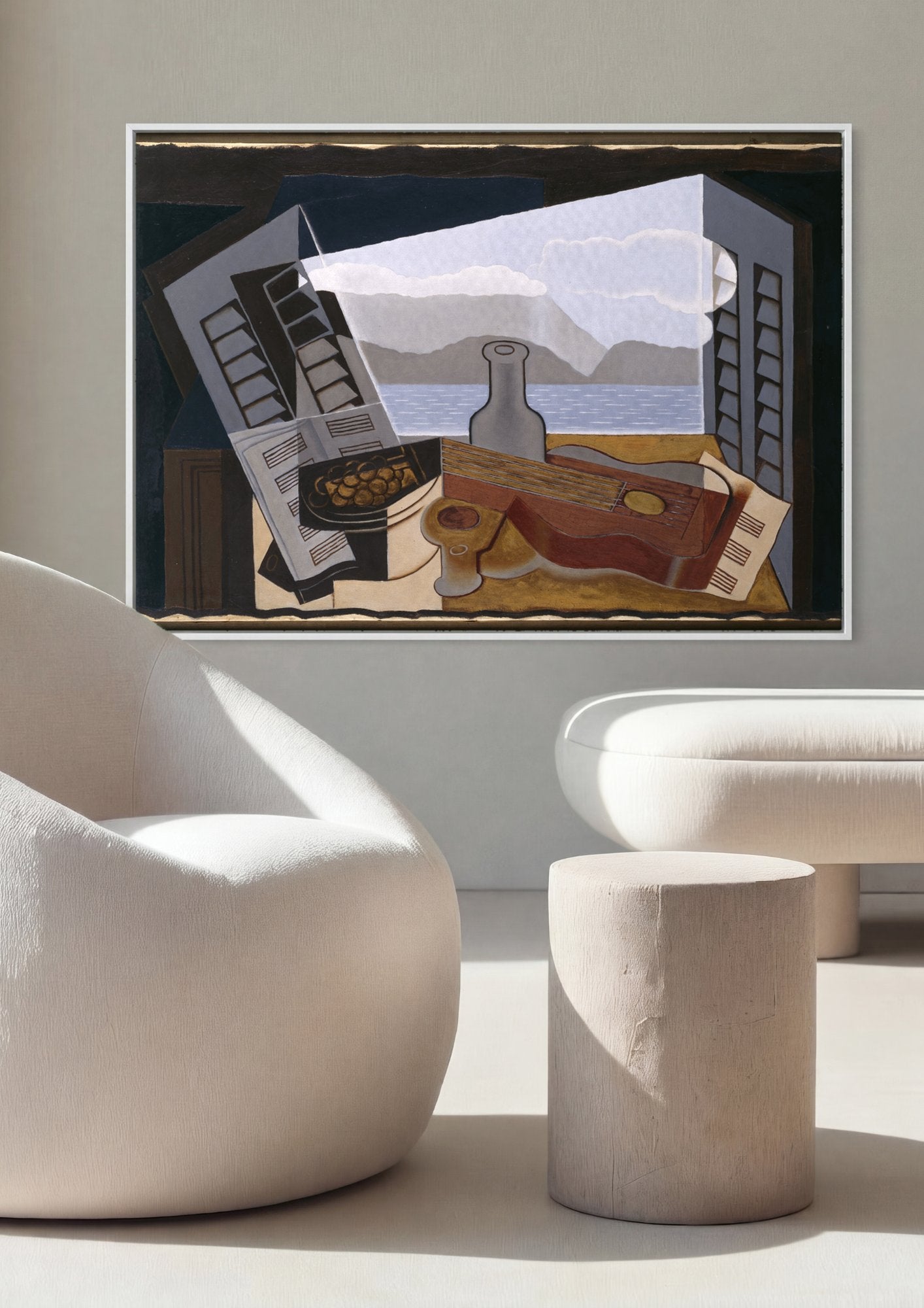 Quadro Decorativo A Janela Aberta - Juan Gris em ambiente decorado
