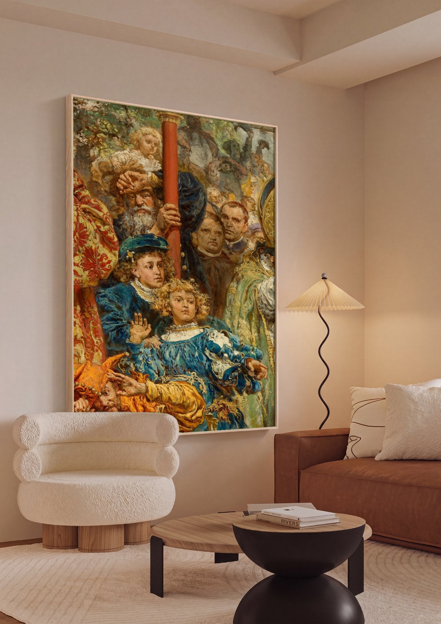 Quadro Decorativo Cenas Históricas - Jan Matejko em ambiente decorado
