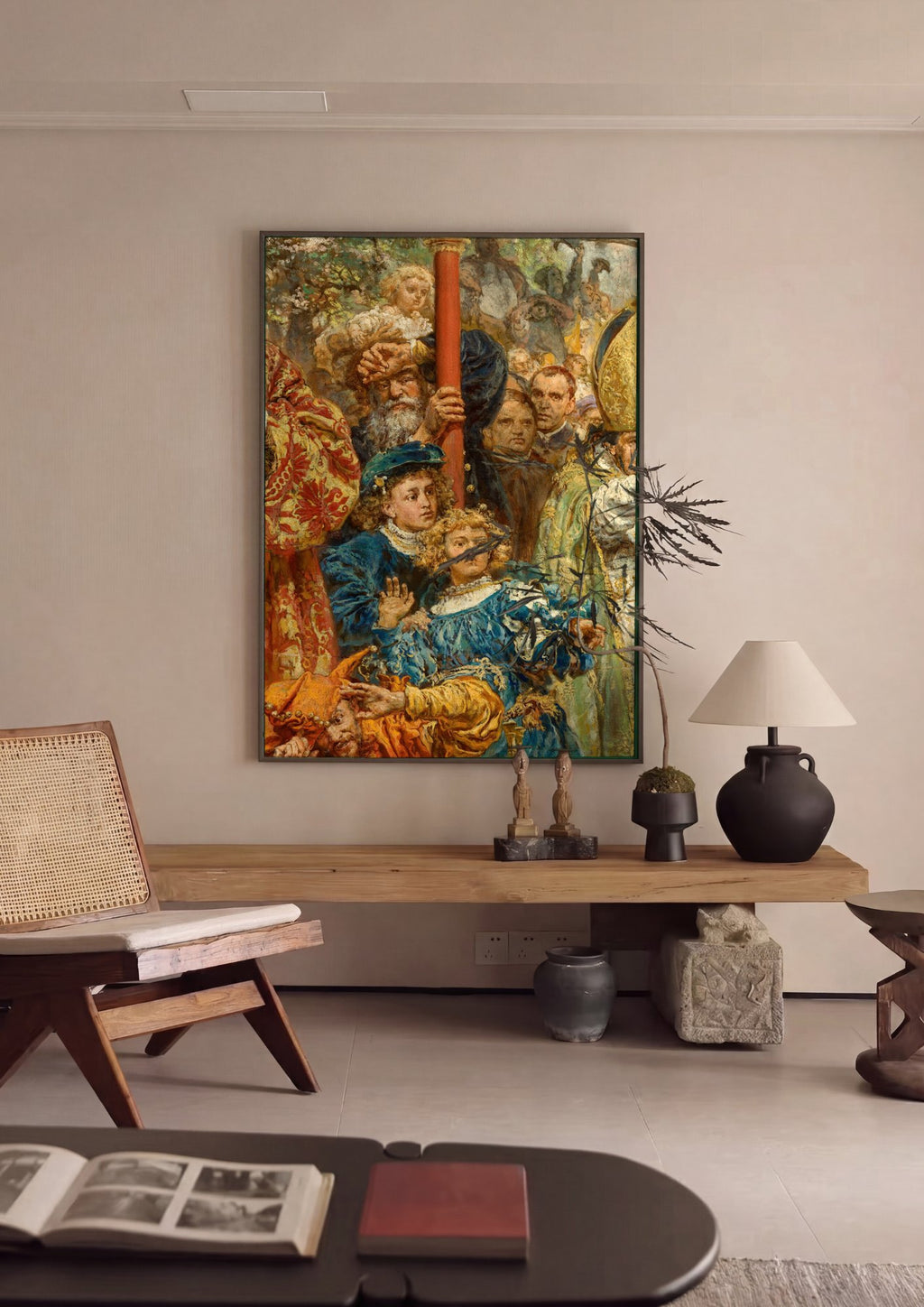Quadro Decorativo Cenas Históricas - Jan Matejko em ambiente decorado