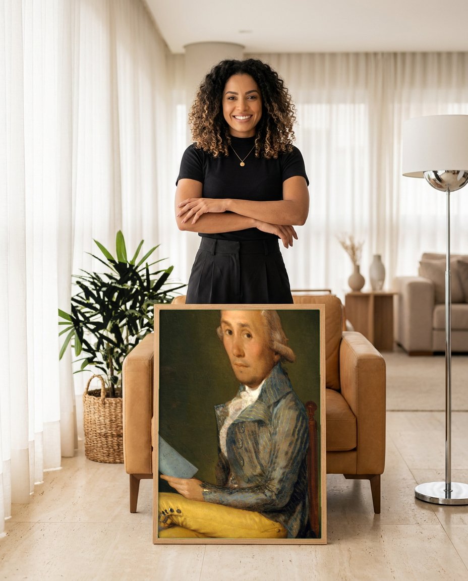 Quadro Decorativo Retrato de Sebastián Martínez - Francisco de Goya com modelo em ambiente