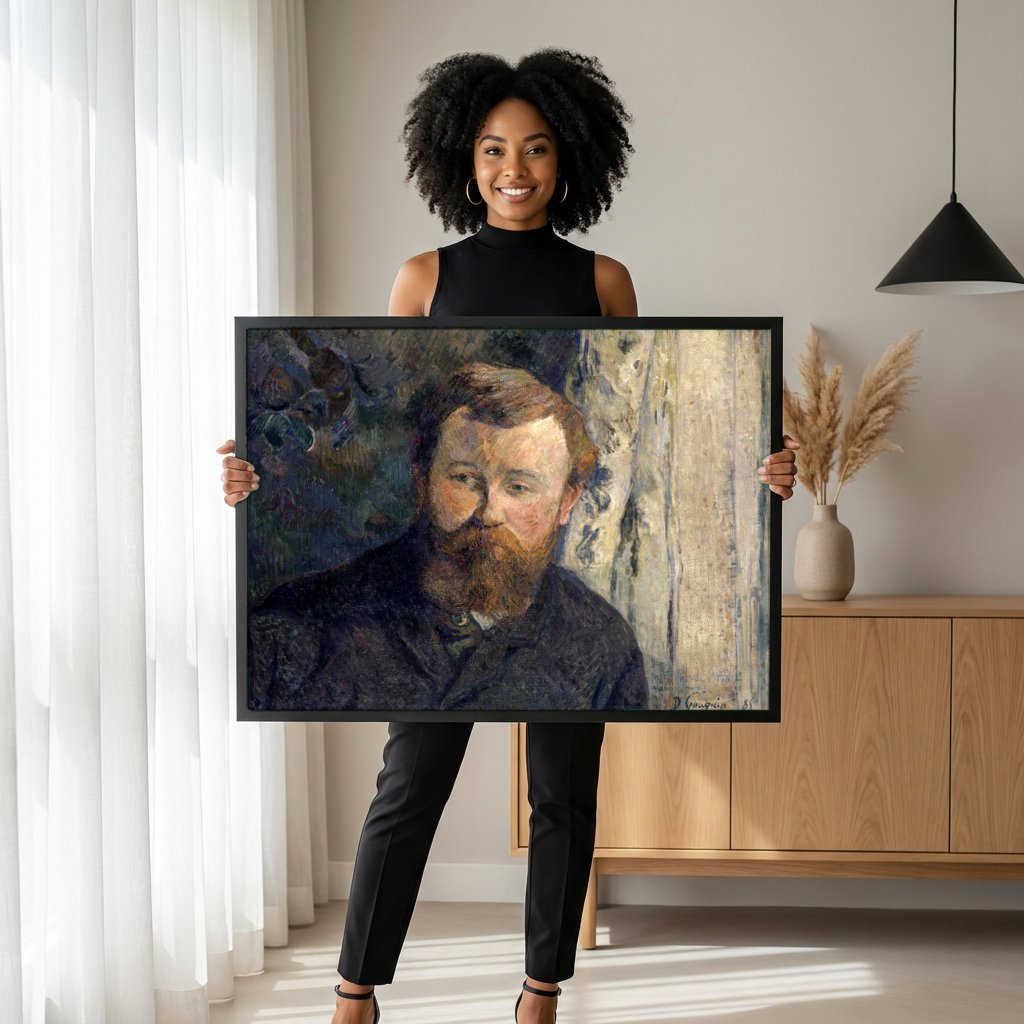 Quadro Decorativo Retrato de P. Gauguin - P. Gauguin com modelo em ambiente