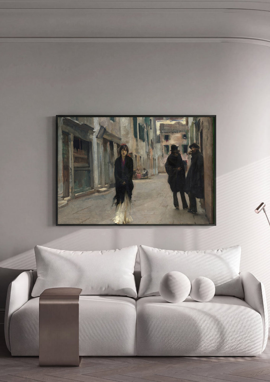 Quadro Decorativo A Rua de Veneza - John Singer Sargent em ambiente decorado