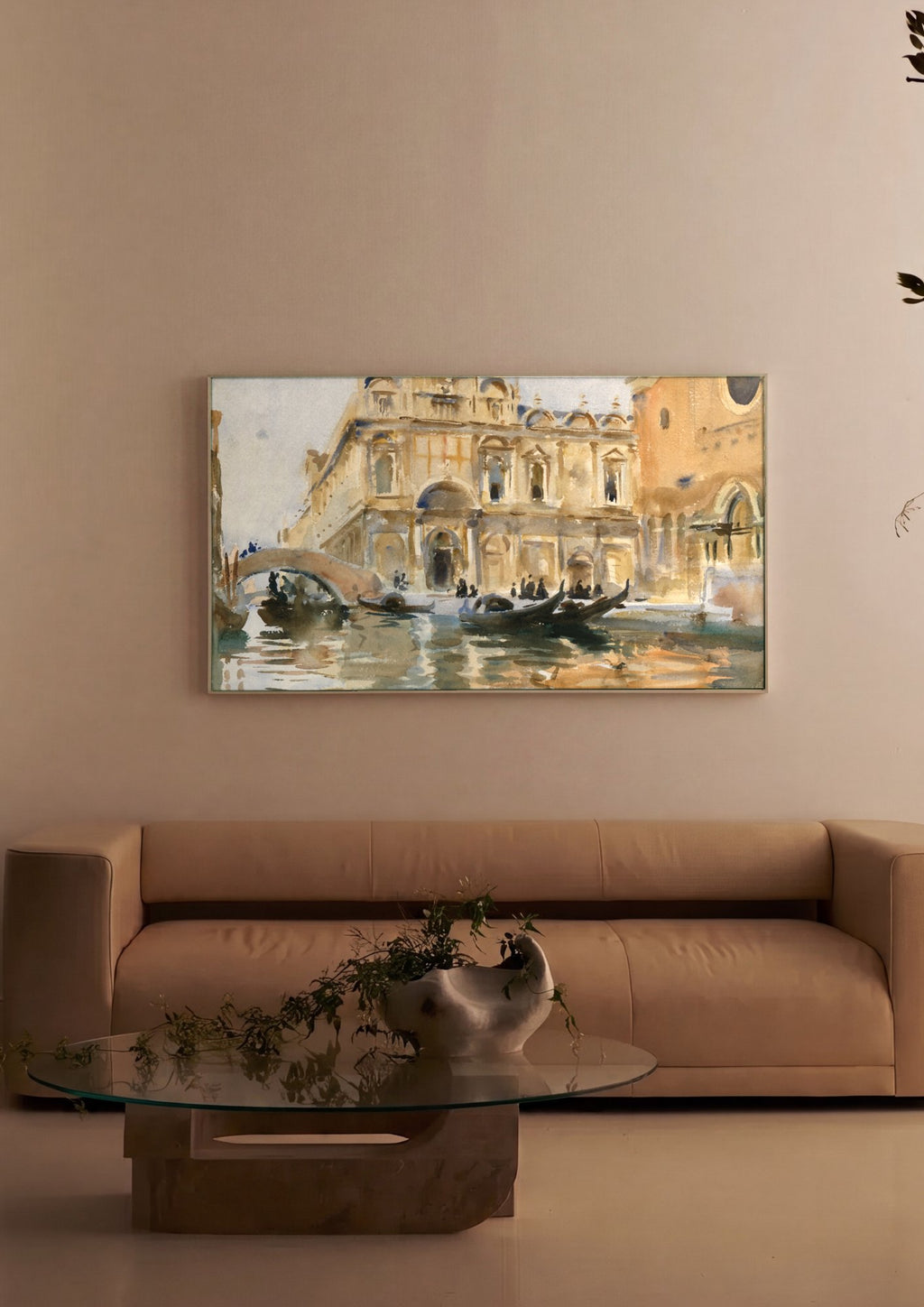 Quadro Decorativo Canal em Veneza - John Singer Sargent em ambiente decorado