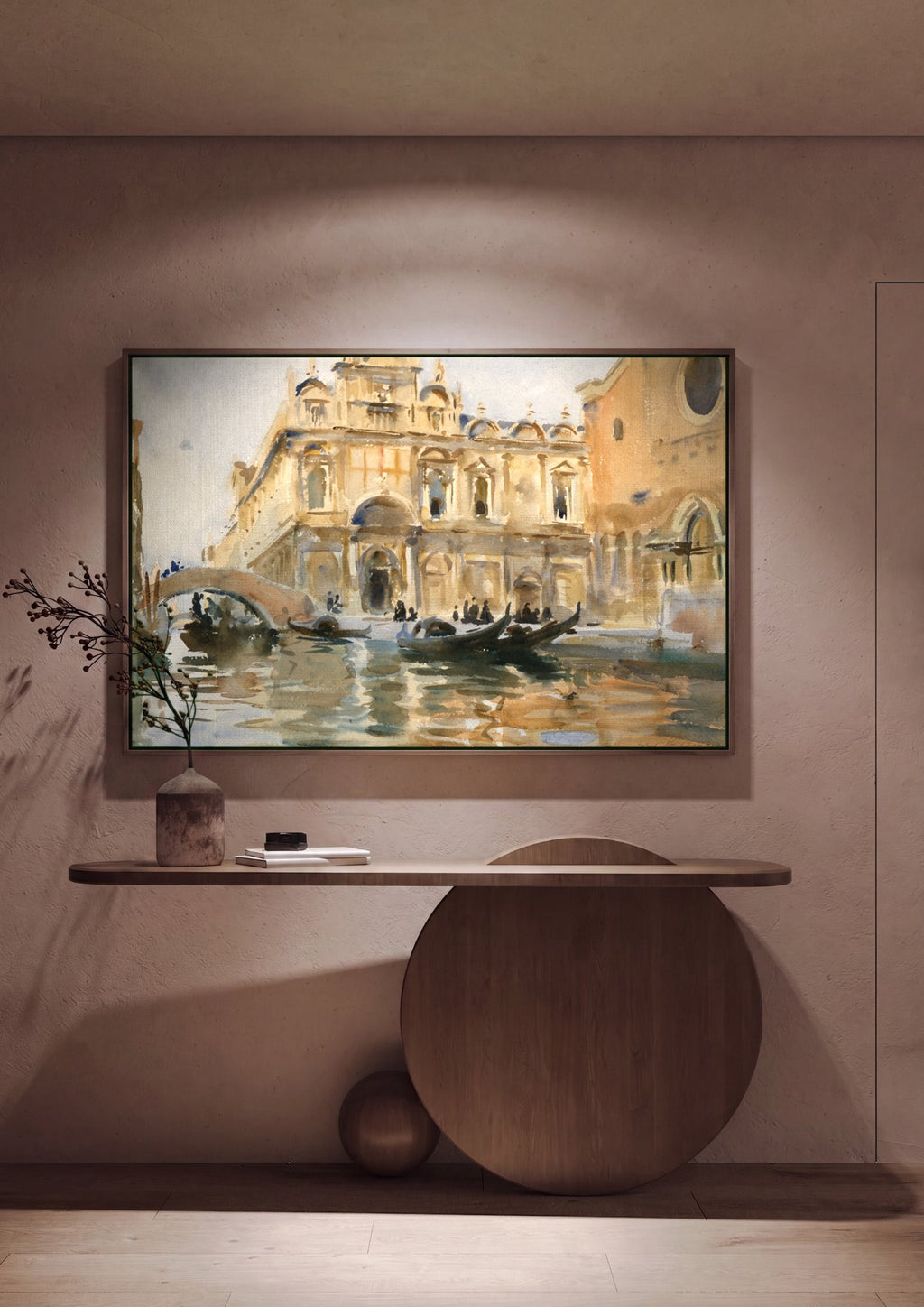 Quadro Decorativo Canal em Veneza - John Singer Sargent em ambiente decorado