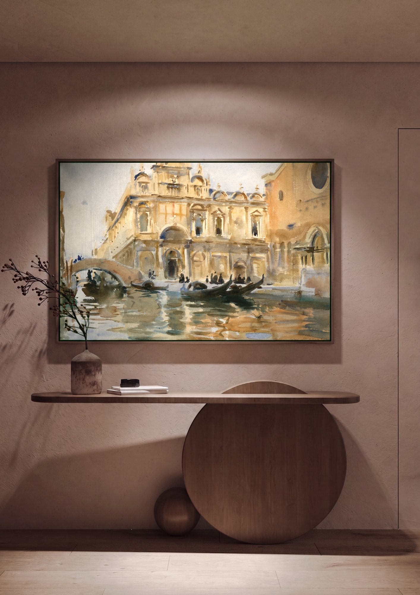 Quadro Decorativo Canal em Veneza - John Singer Sargent em ambiente decorado