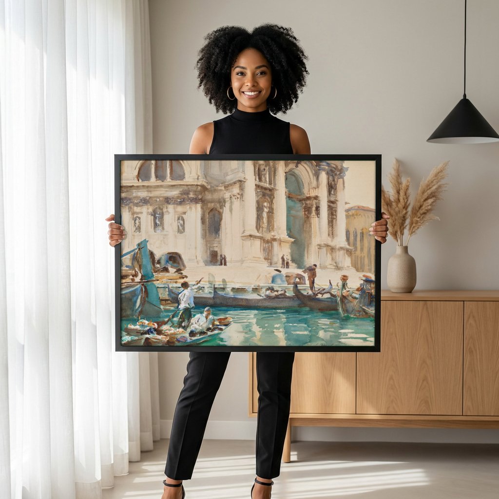 Quadro Decorativo Cenas de Veneza - John Singer Sargent com modelo em ambiente