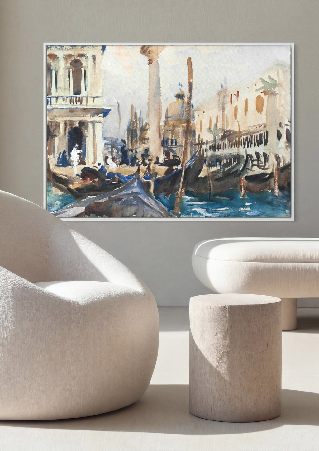Quadro Decorativo Canal de Veneza - John Singer Sargent em ambiente decorado