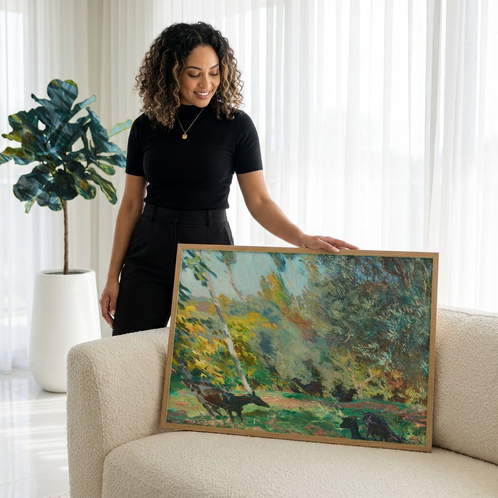 Quadro Decorativo Cenas Pastorais - John Singer Sargent com modelo em ambiente