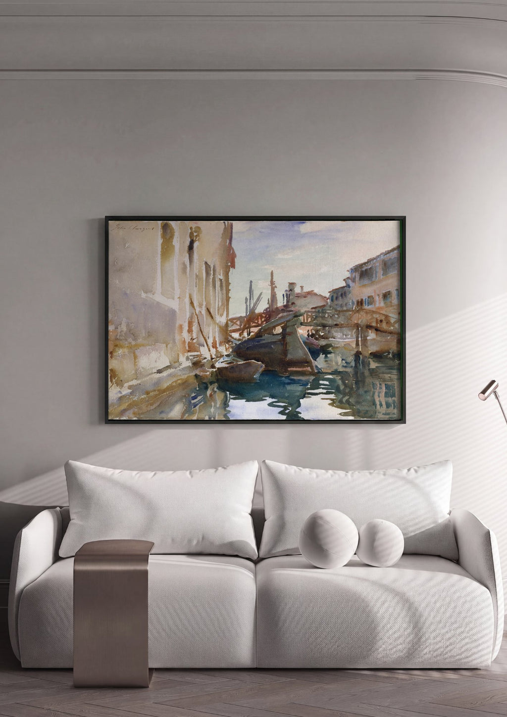 Quadro Decorativo Canal em Veneza - John Singer Sargent em ambiente decorado