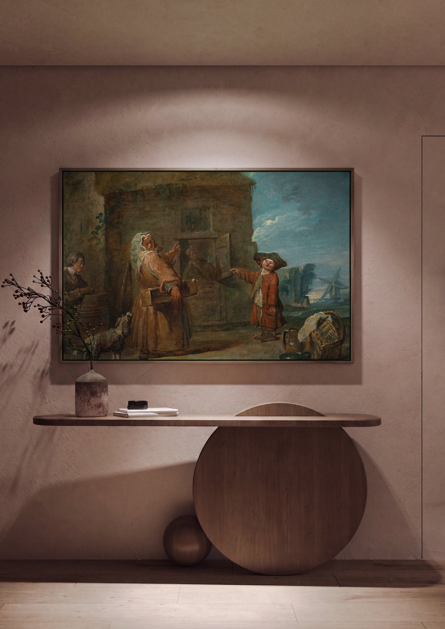 Quadro Decorativo A Oferta Gentil - Jean Siméon Chardin em ambiente decorado