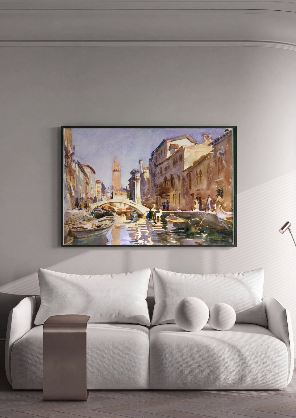 Quadro Decorativo Canal em Veneza - John Singer Sargent em ambiente decorado