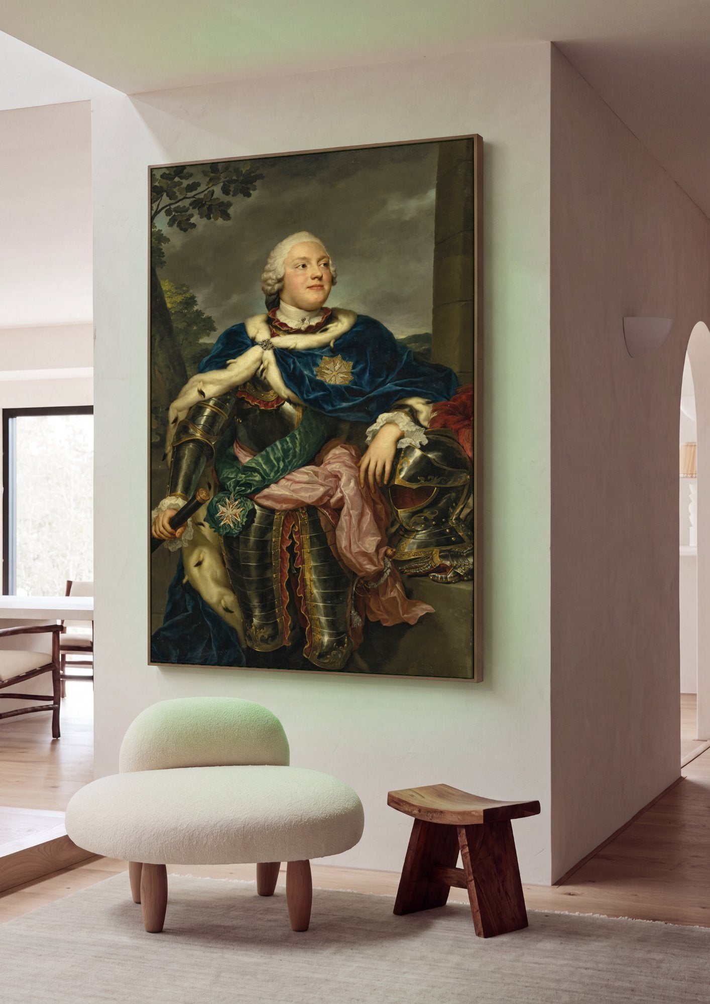 Quadro Decorativo Retrato de Christian VII da Dinamarca - Mengs em ambiente decorado
