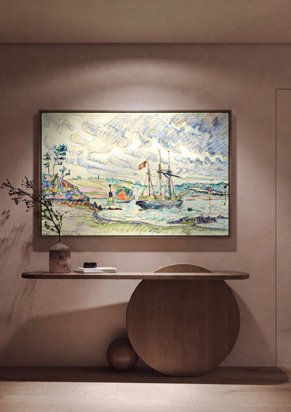 Quadro Decorativo 'Cathrin' - Paul Signac em ambiente decorado