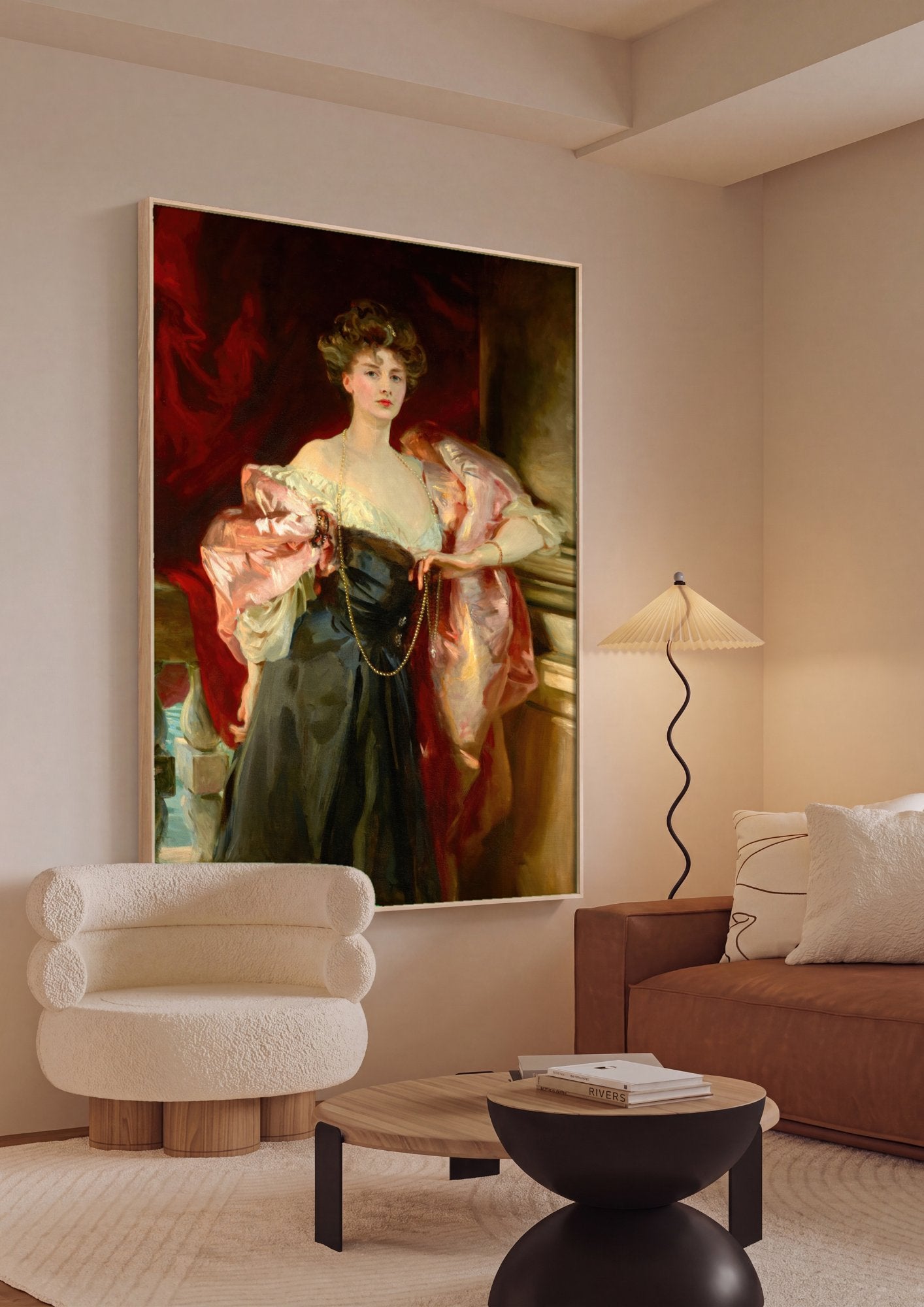 Quadro Decorativo Lady Agnew de Lochnaw - John Singer Sargent em ambiente decorado