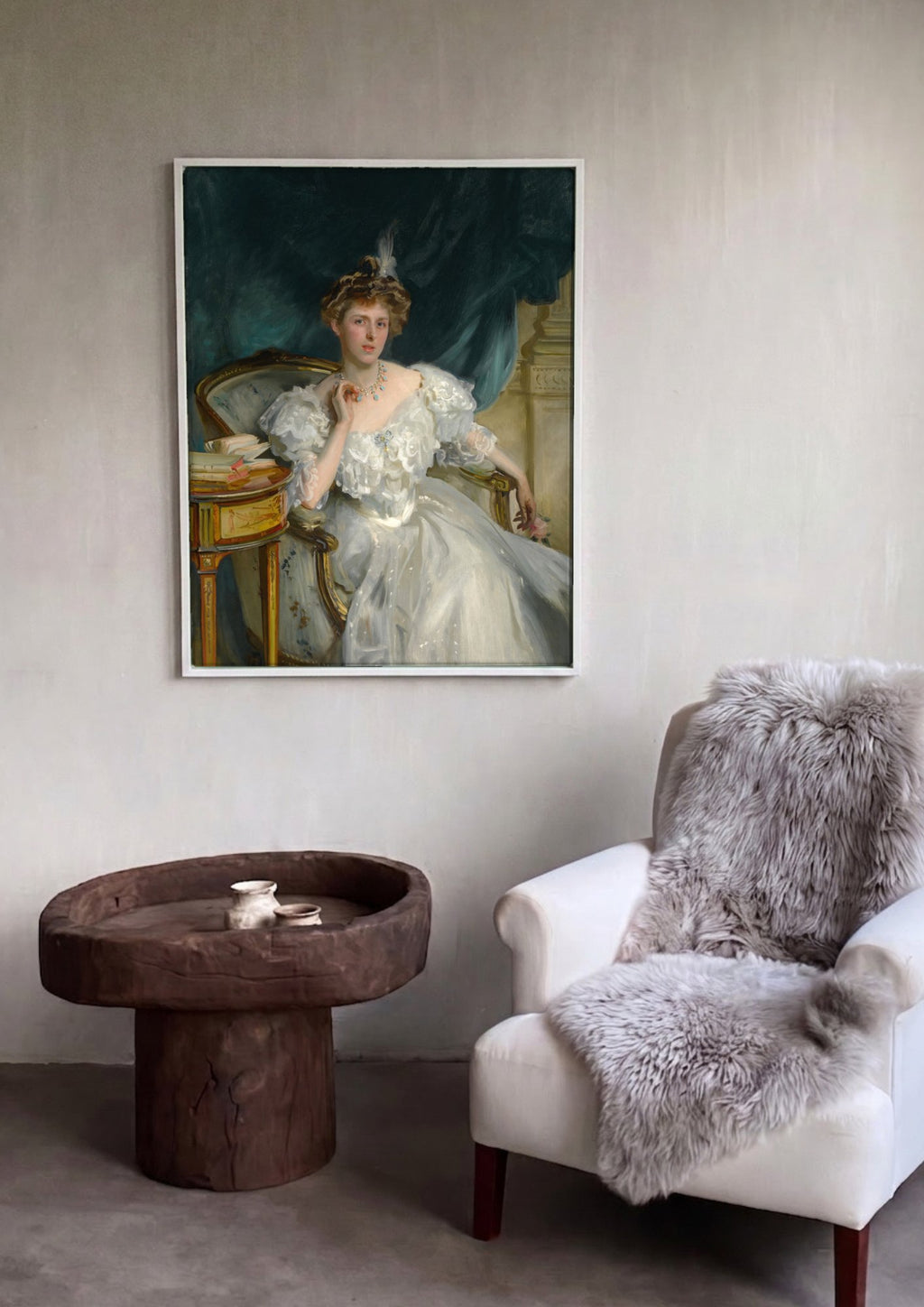 Quadro Decorativo Lady Agnew de Lochnaw - John Singer Sargent em ambiente decorado