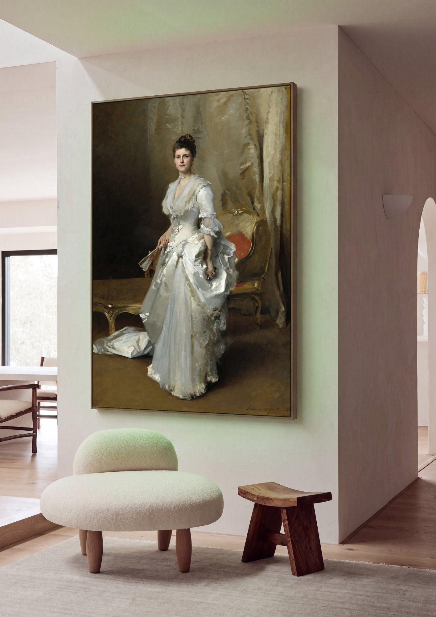 Quadro Decorativo Lady Agnew of Lochnaw - John Singer Sargent em ambiente decorado