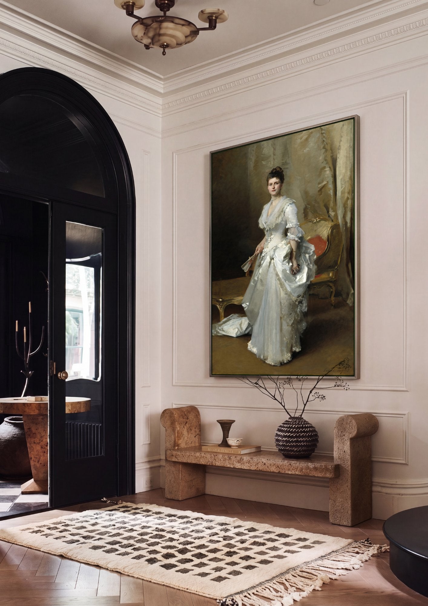 Quadro Decorativo Lady Agnew of Lochnaw - John Singer Sargent em ambiente decorado