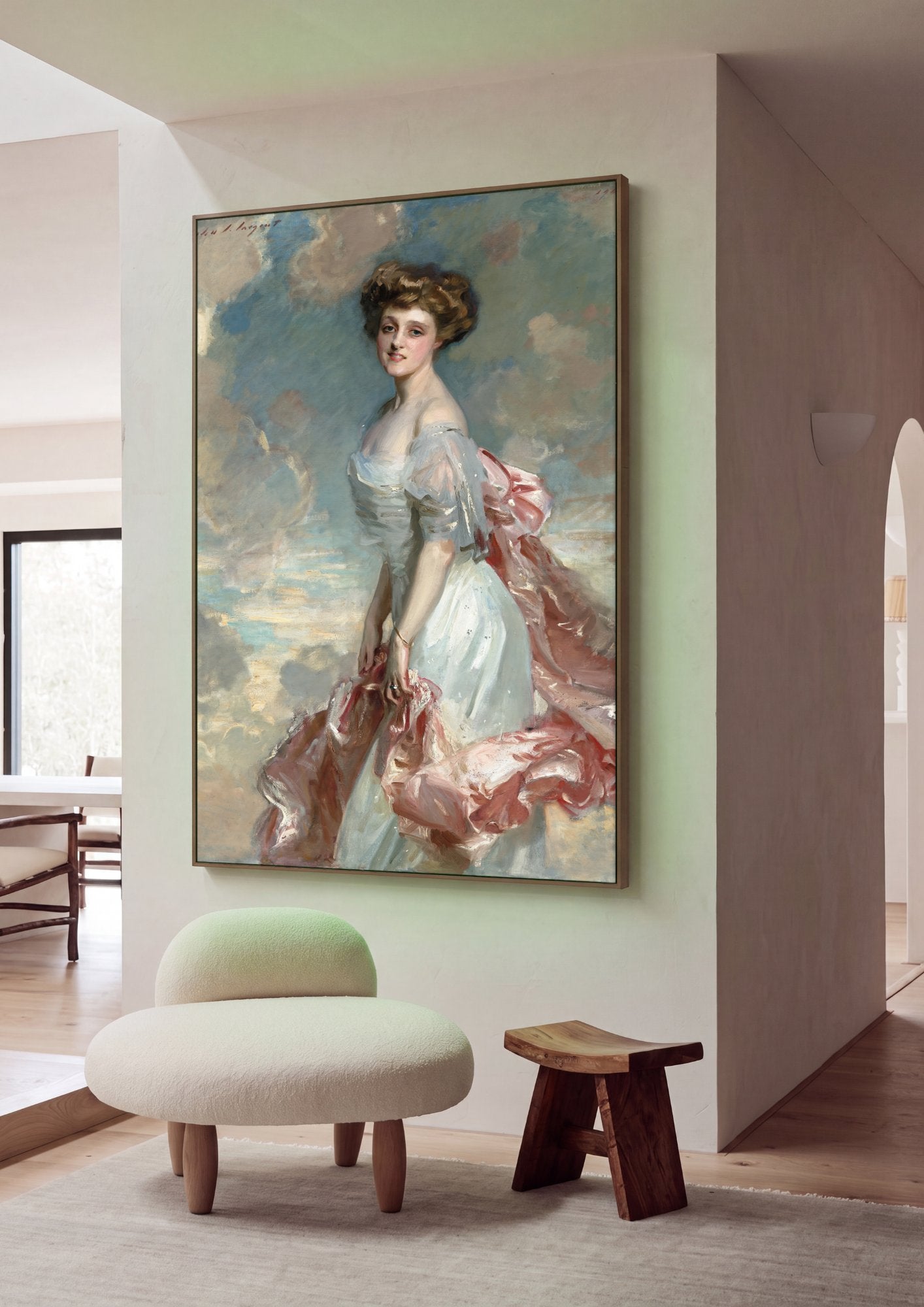 Quadro Decorativo Lady Agnew of Lochnaw - John Singer Sargent em ambiente decorado