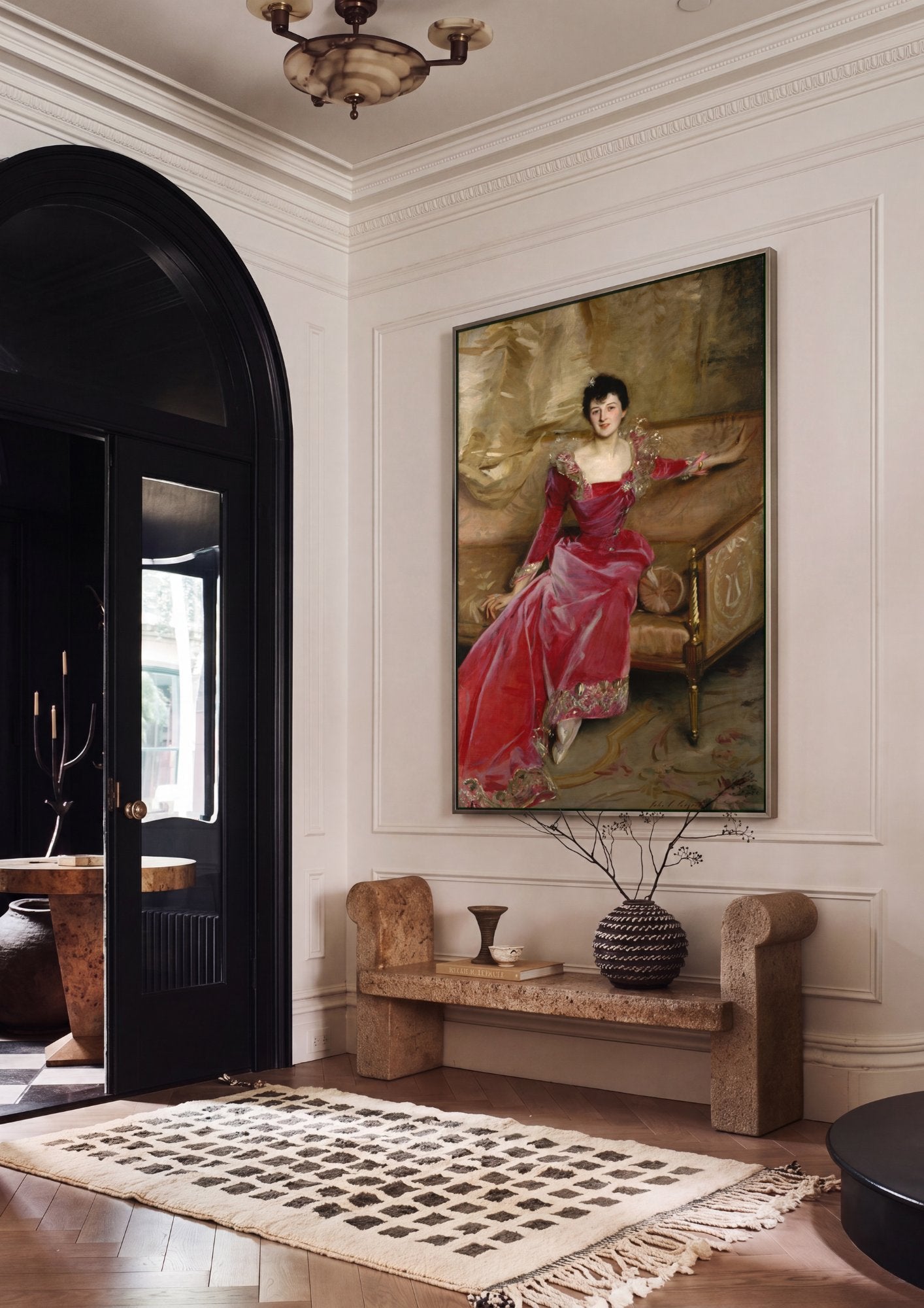 Quadro Decorativo Lady Agnew of Lochnaw - John Singer Sargent em ambiente decorado