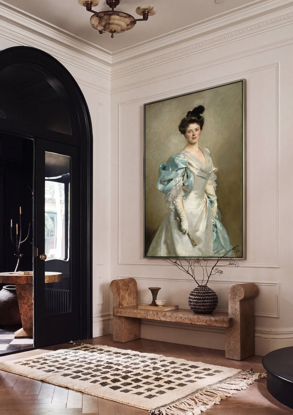 Quadro Decorativo Lady Agnew of Lochnaw - John Singer Sargent em ambiente decorado